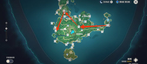 原神鹤观岛海螺藏宝图碎片位置详解